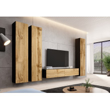 Cama TV Stand VIGO '180' 30 / 180 / 40 black / wotan oak Cama TV Stand VIGO '180' 30 / 180 / 40 black / wotan oak