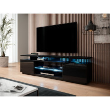 RTV cabinet EVA 180x40x56 black glossy RTV cabinet EVA 180x40x56 black glossy