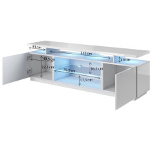 RTV cabinet EVA 180x40x56 black glossy RTV cabinet EVA 180x40x56 black glossy