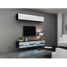 Cama TV stand VIGO NEW 30 / 140 / 40 black / white gloss Cama TV stand VIGO NEW 30 / 140 / 40 black / white gloss