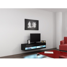 Cama TV staliukas VIGO NEW 30 / 140 / 40 juodas / juodai blizgus Cama TV staliukas VIGO NEW 30 / 140 / 40 juodas / juodai blizgus