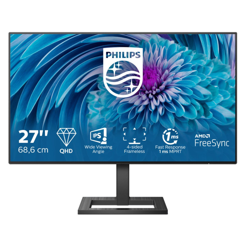 Philips E Line 275E2FAE / 00 computer monitor 68.6 cm (27") 2560 x 1440 pixels 4K Ultra HD LED Black