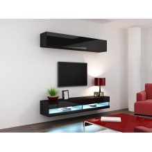Cama TV staliukas VIGO NEW 30 / 140 / 40 juodas / juodai blizgus Cama TV staliukas VIGO NEW 30 / 140 / 40 juodas / juodai blizgus