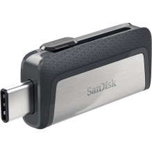 „Sandisk Ultra Dual Drive USB Type-C“ USB atmintinė 128 GB USB A tipo / USB C tipo 3.2 kartos 1 (3.1 kartos 1) juoda, si