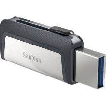 „Sandisk Ultra Dual Drive USB Type-C“ USB atmintinė 128 GB USB A tipo / USB C tipo 3.2 kartos 1 (3.1 kartos 1) juoda, si