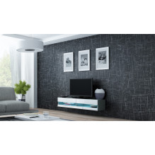 Cama TV staliukas VIGO NEW 30 / 140 / 40 pilkas / baltas blizgus Cama TV staliukas VIGO NEW 30 / 140 / 40 pilkas / baltas blizgus