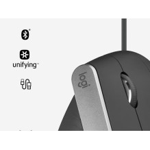 „Logitech MX Vertical Advanced Ergonimic“ pelė, belaidė RF + „Bluetooth“, optinė, 4000 DPI, dešiniarankiams