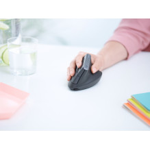 „Logitech MX Vertical Advanced Ergonimic“ pelė, belaidė RF + „Bluetooth“, optinė, 4000 DPI, dešiniarankiams