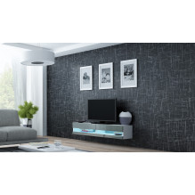 Cama TV staliukas VIGO NEW 30 / 140 / 40 baltas / pilkas blizgus Cama TV staliukas VIGO NEW 30 / 140 / 40 baltas / pilkas blizgus