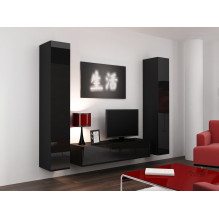 Cama TV stand VIGO 140 30 / 140 / 40 black / black gloss Cama TV stand VIGO 140 30 / 140 / 40 black / black gloss