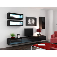 Cama TV stand VIGO 140 30 / 140 / 40 black / black gloss Cama TV stand VIGO 140 30 / 140 / 40 black / black gloss