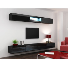 Cama TV stand VIGO 140 30 / 140 / 40 black / black gloss Cama TV stand VIGO 140 30 / 140 / 40 black / black gloss