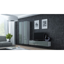 Cama TV stand VIGO 140 30 / 140 / 40 white / grey gloss Cama TV stand VIGO 140 30 / 140 / 40 white / grey gloss