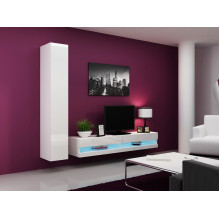 Cama TV staliukas VIGO NEW 30 / 180 / 40 baltas / baltas blizgus Cama TV staliukas VIGO NEW 30 / 180 / 40 baltas / baltas blizgus