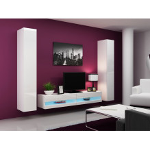 Cama TV staliukas VIGO NEW 30 / 180 / 40 baltas / baltas blizgus Cama TV staliukas VIGO NEW 30 / 180 / 40 baltas / baltas blizgus