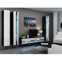 Cama TV stand VIGO NEW 30 / 180 / 40 black / white gloss Cama TV stand VIGO NEW 30 / 180 / 40 black / white gloss