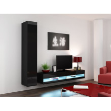 Cama TV staliukas VIGO NEW 30 / 180 / 40 juodas / juodai blizgus Cama TV staliukas VIGO NEW 30 / 180 / 40 juodas / juodai blizgus