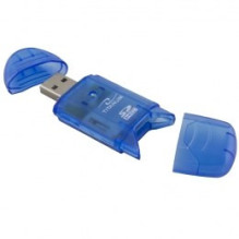 TITANUM TA101B kortelių skaitytuvas, mėlynas, USB 2.0 TITANUM TA101B kortelių skaitytuvas, mėlynas, USB 2.0