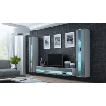 Cama TV stand VIGO NEW 30 / 180 / 40 white / grey gloss Cama TV stand VIGO NEW 30 / 180 / 40 white / grey gloss