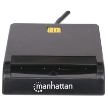 „Manhattan“ USB-A kontaktinis išmaniųjų kortelių skaitytuvas, 12 Mbps, suderinamas su trinties tipo kortelių skaitytuvu,
