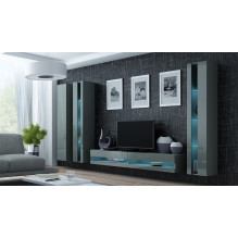 Cama TV stand VIGO NEW 30 / 180 / 40 white / grey gloss Cama TV stand VIGO NEW 30 / 180 / 40 white / grey gloss