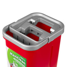 Plokščia šluostė + kibiras + teleskopinis kotas + 2 mikropluošto šluostės, 5,7 l talpos grindų valymo rinkinys su besisu