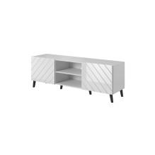 RTV spintelė ABETO 150x42x52 balta / balta blizgi