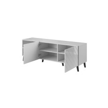 RTV spintelė ABETO 150x42x52 balta / balta blizgi