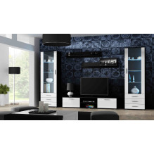 Cama dviejų lentynų komplektas 125 cm SOHO juodas matinis Cama dviejų lentynų komplektas 125 cm SOHO juodas matinis