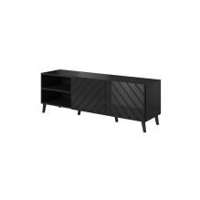 RTV cabinet ABETO 150x42x52 black glossy RTV cabinet ABETO 150x42x52 black glossy