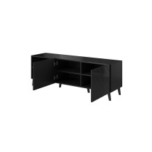 RTV cabinet ABETO 150x42x52 black glossy RTV cabinet ABETO 150x42x52 black glossy