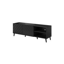 RTV cabinet ABETO 150x42x52 black glossy RTV cabinet ABETO 150x42x52 black glossy