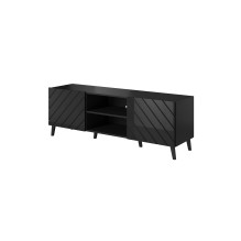 RTV cabinet ABETO 150x42x52 black glossy RTV cabinet ABETO 150x42x52 black glossy