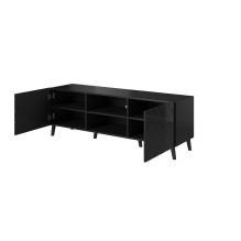 RTV cabinet ABETO 150x42x52 black glossy RTV cabinet ABETO 150x42x52 black glossy
