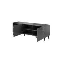 RTV cabinet ABETO 150x42x52 graphite / gloss RTV cabinet ABETO 150x42x52 graphite / gloss