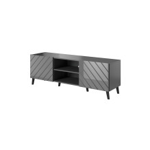 RTV cabinet ABETO 150x42x52 graphite / gloss RTV cabinet ABETO 150x42x52 graphite / gloss
