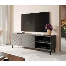 RTV cabinet ABETO 150x42x52 graphite / gloss RTV cabinet ABETO 150x42x52 graphite / gloss