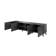RTV cabinet ABETO 200x42x52 graphite / gloss RTV cabinet ABETO 200x42x52 graphite / gloss