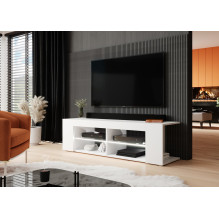 Cama TV spintelė RTV TEXAS 50 / 134 / 40 balta / balta blizgi Cama TV spintelė RTV TEXAS 50 / 134 / 40 balta / balta blizgi
