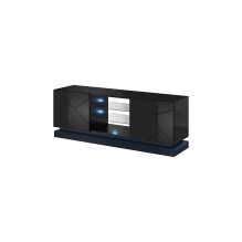 Cama TV cabinet QIU 160 MDF black gloss / black gloss Cama TV cabinet QIU 160 MDF black gloss / black gloss