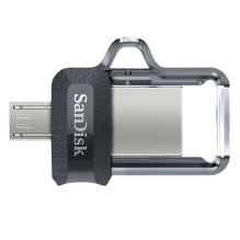 „SanDisk 173386“ USB atmintinė 128 GB USB A tipo / Micro USB juoda, permatoma „SanDisk 173386“ USB atmintinė 128 GB USB A tipo / Micro USB juoda, permatoma