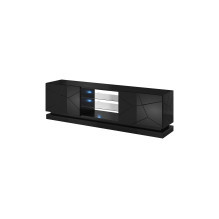 Cama TV cabinet QIU 200 MDF black gloss / black gloss Cama TV cabinet QIU 200 MDF black gloss / black gloss