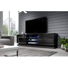 Cama TV cabinet QIU 200 MDF black gloss / black gloss Cama TV cabinet QIU 200 MDF black gloss / black gloss