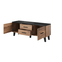 Cama RTV stand LOTTA 140cm wotan oak + matt black Cama RTV stand LOTTA 140cm wotan oak + matt black