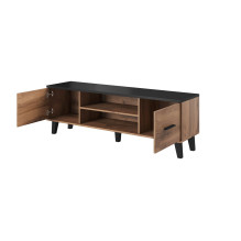 Cama TV staliukas LOTTA 160 2D2K wotan ąžuolas / matinė juoda Cama TV staliukas LOTTA 160 2D2K wotan ąžuolas / matinė juoda
