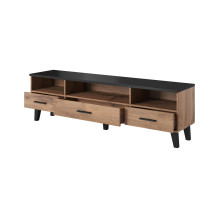 Cama RTV stovas LOTTA 180 cm, ąžuolas, matinė juoda Cama RTV stovas LOTTA 180 cm, ąžuolas, matinė juoda