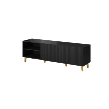 Cama RTV spintelė PAFOS 150x42x52 juoda matinė Cama RTV spintelė PAFOS 150x42x52 juoda matinė