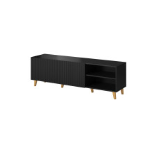 Cama RTV spintelė PAFOS 150x42x52 juoda matinė Cama RTV spintelė PAFOS 150x42x52 juoda matinė