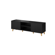 Cama RTV spintelė PAFOS 150x42x52 juoda matinė Cama RTV spintelė PAFOS 150x42x52 juoda matinė
