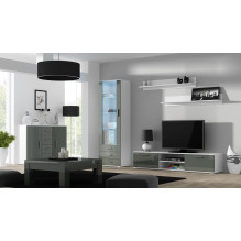 Cama TV staliukas SOHO 180 baltas / pilkas blizgus Cama TV staliukas SOHO 180 baltas / pilkas blizgus
